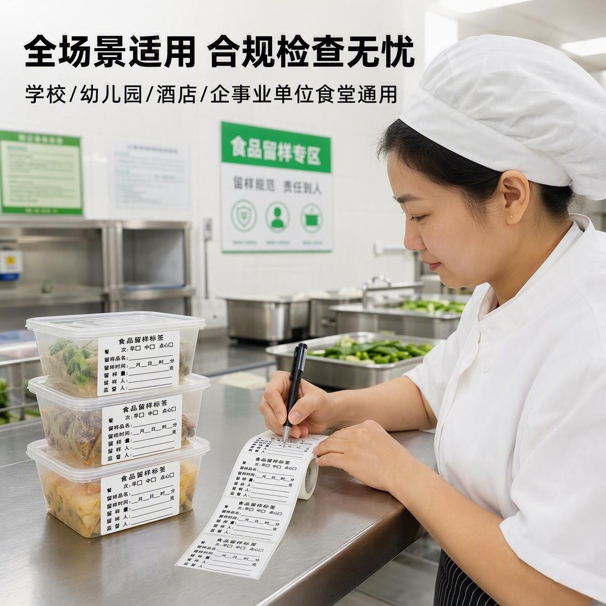 留样标签食堂应用场景
